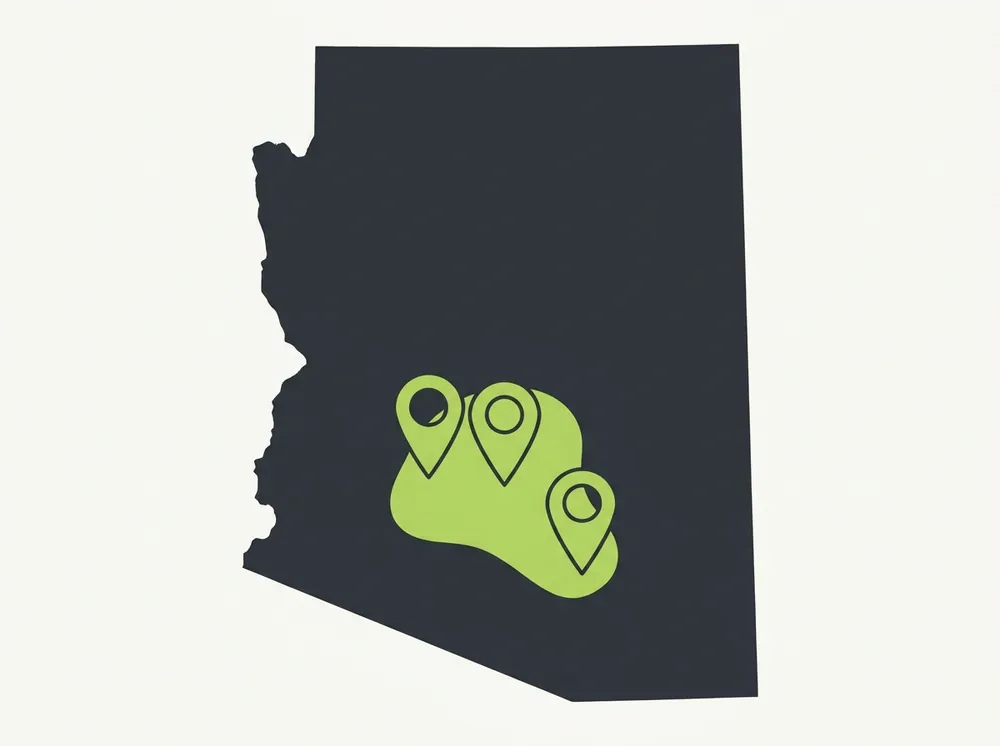 The Turf Yard Arizona service-area map