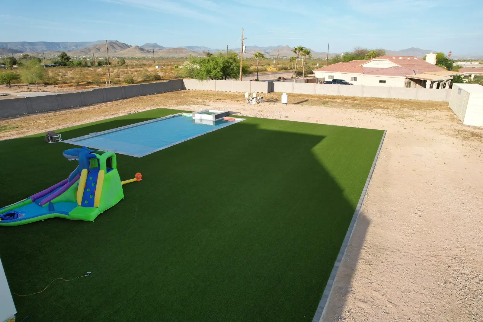 Lush 70 artificial turf lawn installed by The Turf Yard