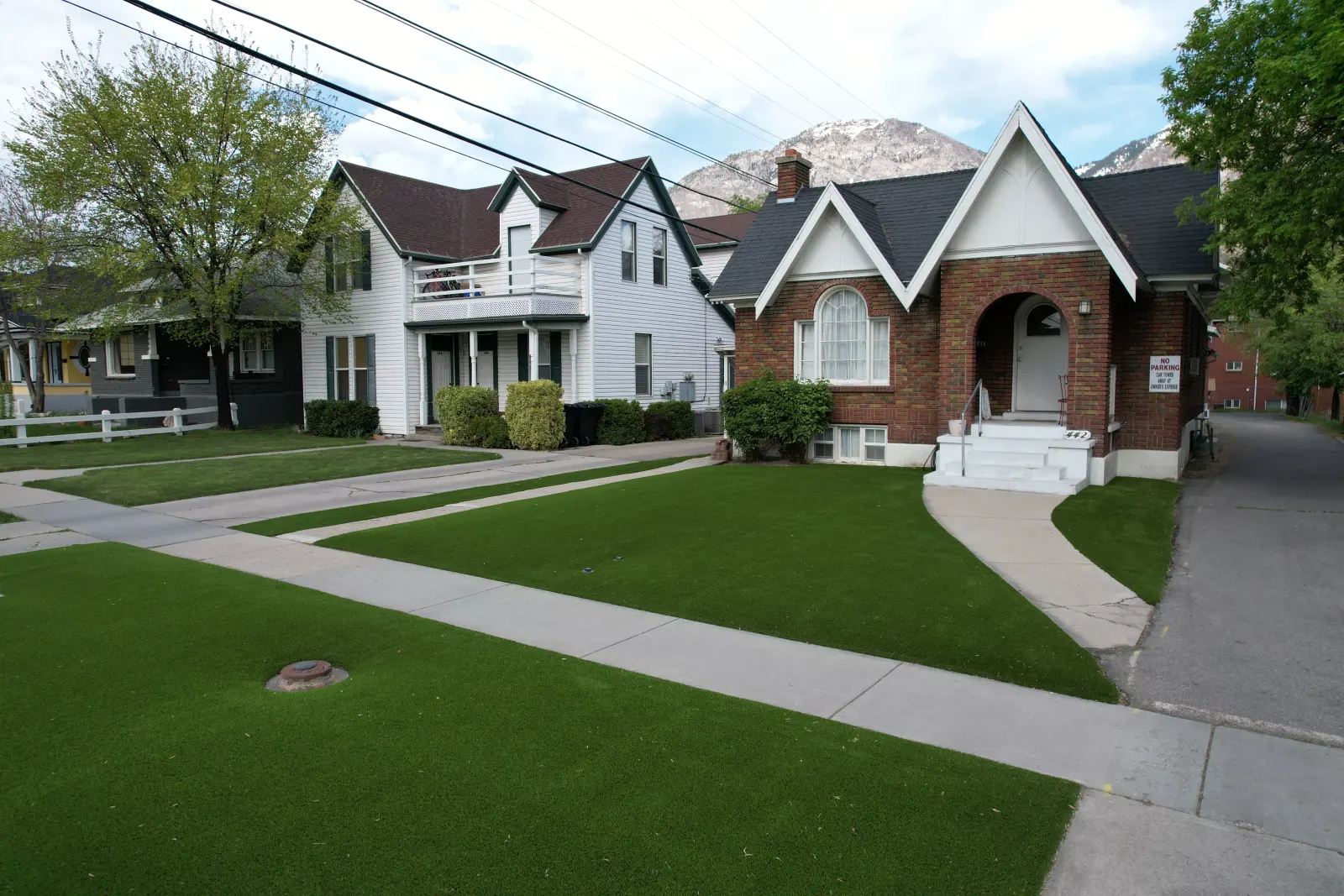 Lush 80 artificial turf residential lawn installation by The Turf Yard
