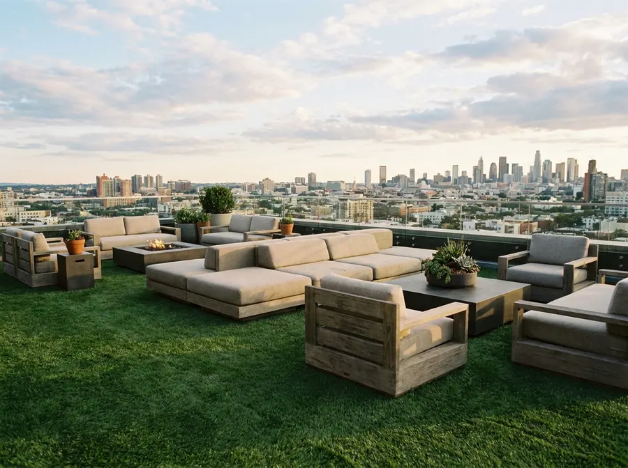 Rooftop Spaces — turf for balcony