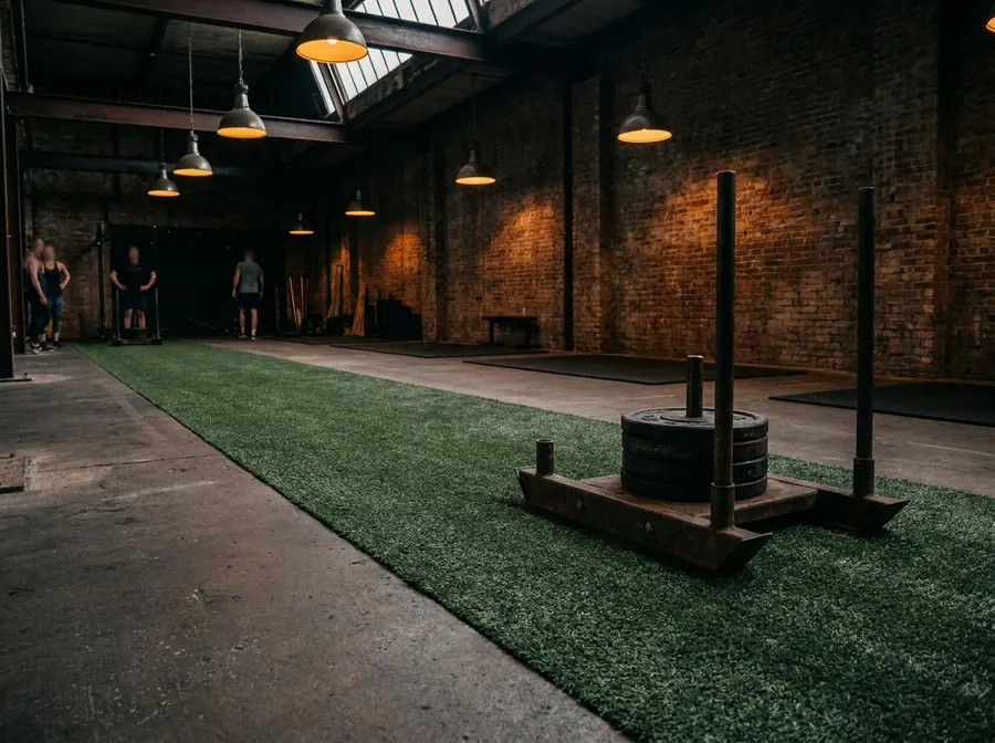 Sled Lanes — turf for gym